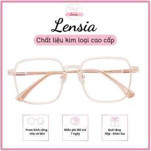 Kính Mắt Gọng Kim Loại Thời Trang Cao Cấp - Lensia
